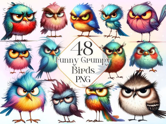 Download Funny Grumpy Bird Clipart Funny Bird Png - Bird clipart Collection