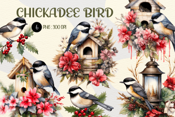 Download Watercolor Chickadee Winter Bird Clipart - Bird clipart Collection