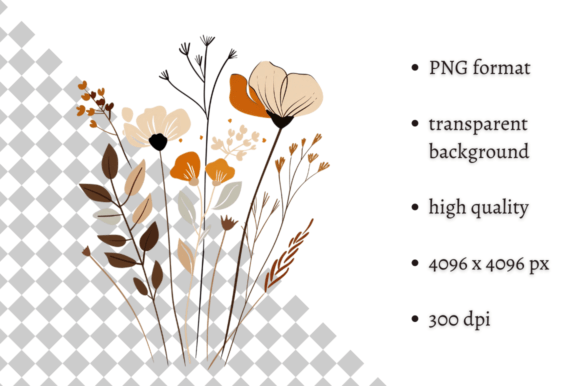 Download Watercolor Boho Wild Flowers Clipart - Wild flowers clipart Collection
