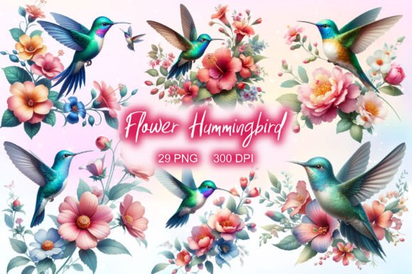 Download Flowers Hummingbird Clipart - Bird clipart Collection