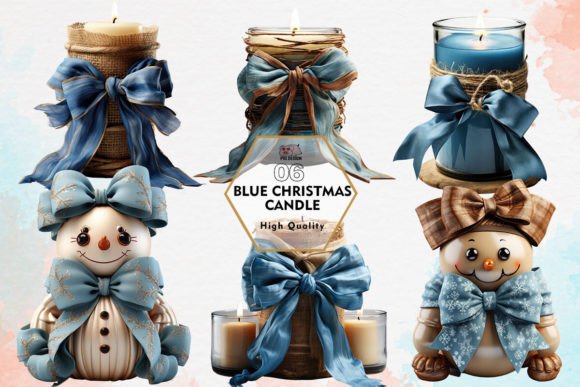 Download Blue Christmas Candle Clipart PNG - Christmas candle clipart Collection