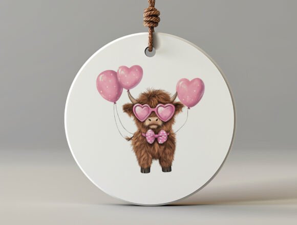 Download Valentine Cow Png, Cute Highland Cow Png - Valentine Collection