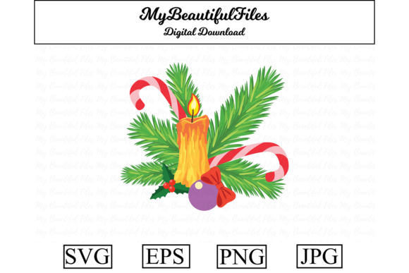 Download Christmas Candle Clipart Illustration - Premium Bundle