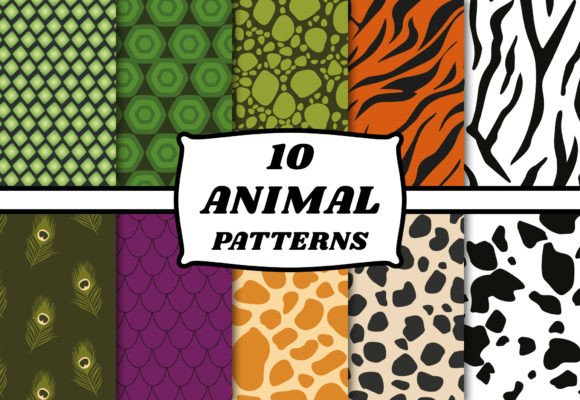 Download Wild Animal Pattern Set Wildlife Art - Wildlife art Collection