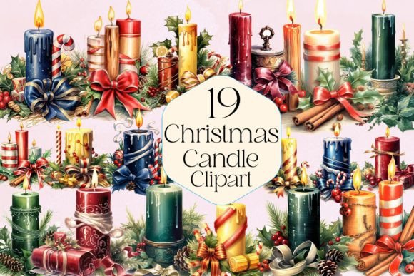 Download Watercolor Christmas Candle Clipart - Christmas candle clipart Collection